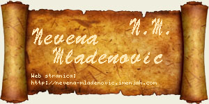 Nevena Mladenović vizit kartica